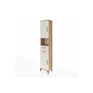 Arges Dolap 4 Raflı 2 Çekmeceli 2 Kapaklı 44x30x221 Çam-aytaşı