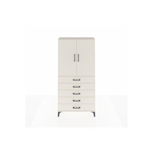 Arges Dolap 3 Raflı 5 Çekmeceli 2 Kapaklı 88x30x182 Aytaşı-aytaşı