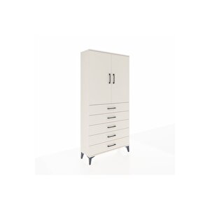Arges Dolap 3 Raflı 5 Çekmeceli 2 Kapaklı 88x30x182 Aytaşı-aytaşı