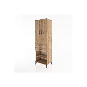 Hyperion Dolap 4 Raflı 2 Çekmeceli 2 Kapaklı 60x44x195 Çam-çam