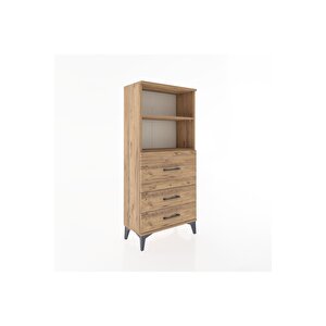 Hyperion Dolap 2 Raflı 3 Çekmeceli 60x44x134 Çam-çam