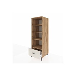 Kronos Dolap 4 Raflı Tek Çekmeceli 60x59x182 Çam-aytaşı