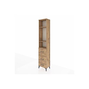 Arges Dolap 3 Raflı 3 Çekmeceli 44x30x221 Çam-çam