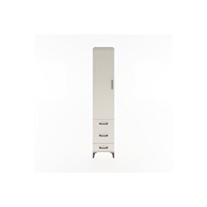 Hyperion Dolap 4 Raflı 3 Çekmeceli Tek Kapaklı 44x44x221 Aytaşı-aytaşı