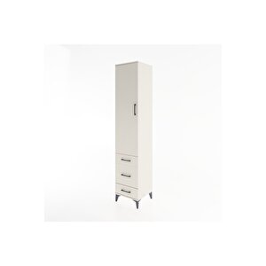 Hyperion Dolap 4 Raflı 3 Çekmeceli Tek Kapaklı 44x44x221 Aytaşı-aytaşı