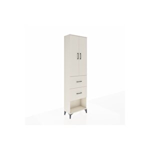 Arges Dolap 2 Raflı 2 Çekmeceli Tek Askılı 60x30x221 Aytaşı-aytaşı