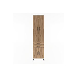 Arges Dolap 5 Raflı 2 Çekmeceli 4 Kapaklı 60x30x243 Aytaşı-çam