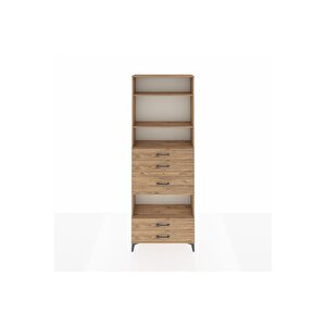 Arges Dolap 4 Raflı 5 Çekmeceli 88x30x243 Çam-çam