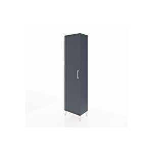 Arges Dolap 4 Raflı Tek Kapaklı 44x30x182 Antrasit-antrasit