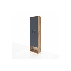 Arges Dolap 5 Raflı 2 Kapaklı 60x30x221 Çam-antrasit