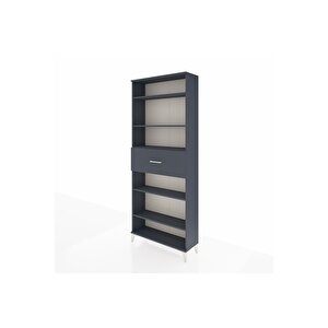 Arges Dolap 5 Raflı Tek Çekmeceli 88x30x221 Antrasit-antrasit