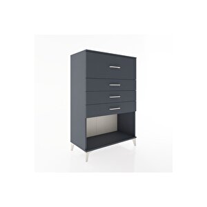 Hyperion Dolap 4 Çekmeceli 88x44x134 Antrasit-antrasit