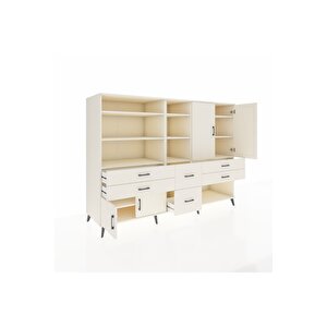 Kronos Dolap 10 Raflı 6 Çekmeceli 4 Kapaklı 220x59x163 Aytaşı-aytaşı