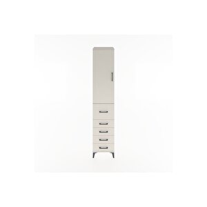 Hyperion Dolap 2 Raflı 5 Çekmeceli Tek Askılı 44x44x221 Aytaşı-aytaşı