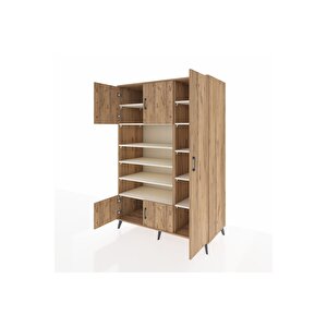 Kronos Dolap 11 Raflı 5 Kapaklı 132x59x195 Çam-çam/aytaşı