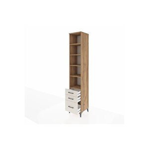 Hyperion Dolap 5 Raflı 3 Çekmeceli 44x44x243 Çam-aytaşı