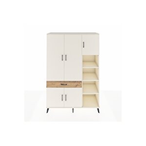 Hyperion Dolap 10 Raflı Tek Çekmeceli 5 Kapaklı 132x44x195 Aytaşı-aytaşı/çam