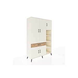 Hyperion Dolap 10 Raflı Tek Çekmeceli 5 Kapaklı 132x44x195 Aytaşı-aytaşı/çam