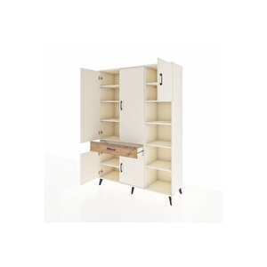 Hyperion Dolap 10 Raflı Tek Çekmeceli 5 Kapaklı 132x44x195 Aytaşı-aytaşı/çam