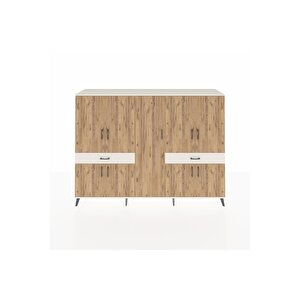Hyperion Dolap 12 Raflı 2 Çekmeceli 8 Kapaklı 220x44x163 Aytaşı-çam/aytaşı