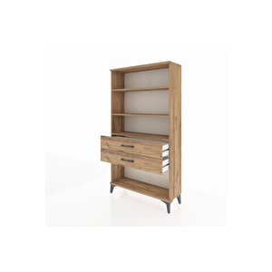 Arges Dolap 3 Raflı 2 Çekmeceli 88x30x163 Çam-çam