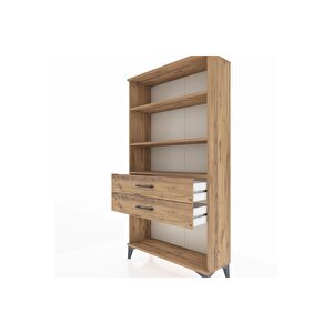 Arges Dolap 3 Raflı 2 Çekmeceli 88x30x163 Çam-çam