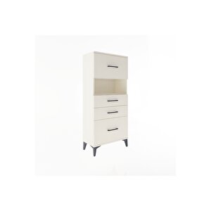 Arges Dolap Tek Raflı 4 Çekmeceli 60x30x134 Aytaşı-aytaşı