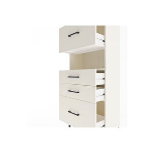 Arges Dolap Tek Raflı 4 Çekmeceli 60x30x134 Aytaşı-aytaşı