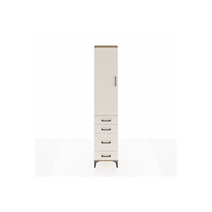 Arges Dolap 3 Raflı 4 Çekmeceli Tek Kapaklı 44x30x221 Çam-aytaşı