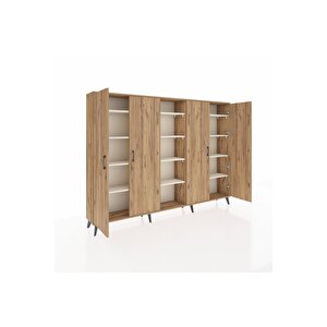 Arges Dolap 12 Raflı 4 Kapaklı 220x30x163 Çam-çam/aytaşı