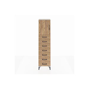 Arges Dolap 2 Raflı 7 Çekmeceli Tek Kapaklı 44x30x182 Aytaşı-çam