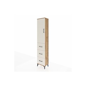 Arges Dolap 2 Raflı 3 Çekmeceli Tek Askılı 44x30x221 Çam-aytaşı