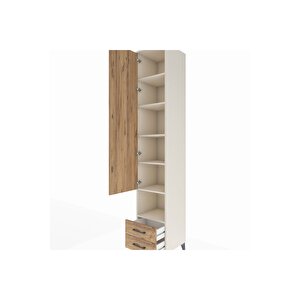 Hyperion Dolap 6 Raflı 2 Çekmeceli Tek Kapaklı 44x44x243 Aytaşı-çam
