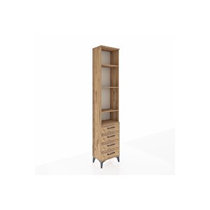 Arges Dolap 4 Raflı 4 Çekmeceli 44x30x221 Çam-çam