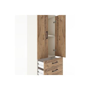 Hyperion Dolap 2 Raflı 4 Çekmeceli 2 Kapaklı 60x44x182 Aytaşı-çam