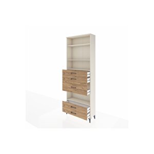 Arges Dolap 4 Raflı 5 Çekmeceli 88x30x243 Aytaşı-çam