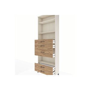 Arges Dolap 4 Raflı 5 Çekmeceli 88x30x243 Aytaşı-çam