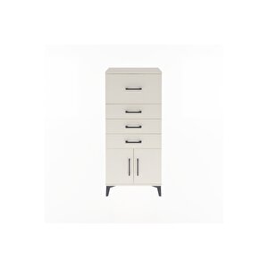 Arges Dolap 4 Çekmeceli 2 Kapaklı 60x30x134 Aytaşı-aytaşı