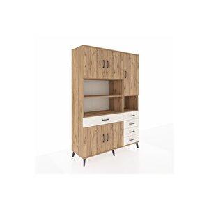 Hyperion Dolap 9 Raflı 5 Çekmeceli 5 Kapaklı 132x44x195 Çam-çam/aytaşı