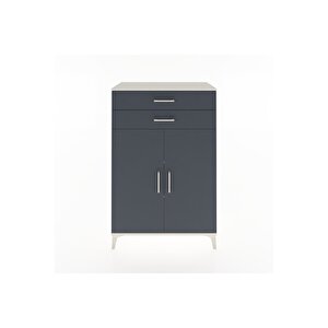 Hyperion Dolap 2 Raflı 2 Çekmeceli 2 Kapaklı 88x44x134 Aytaşı-antrasit