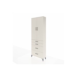 Arges Dolap 4 Raflı 4 Çekmeceli 2 Kapaklı 88x30x243 Aytaşı-aytaşı