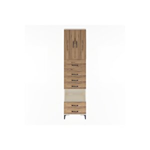 Arges Dolap 3 Raflı 6 Çekmeceli 2 Kapaklı 60x30x243 Aytaşı-çam