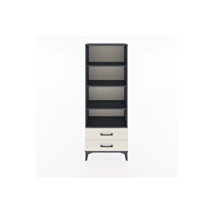 Arges Dolap 4 Raflı 2 Çekmeceli 60x30x163 Antrasit-aytaşı