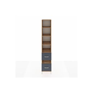 Hyperion Dolap 5 Raflı 2 Çekmeceli 44x44x243 Çam-antrasit