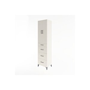 Hyperion Dolap 3 Raflı 4 Çekmeceli 2 Kapaklı 60x44x243 Aytaşı-aytaşı