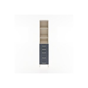 Hyperion Dolap 3 Raflı 5 Çekmeceli 44x44x221 Aytaşı-antrasit