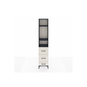 Arges Dolap 3 Raflı 3 Çekmeceli 44x30x221 Antrasit-aytaşı