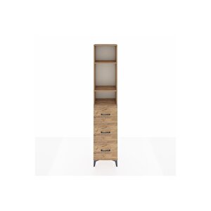 Arges Dolap 3 Raflı 3 Çekmeceli 44x30x221 Çam-çam