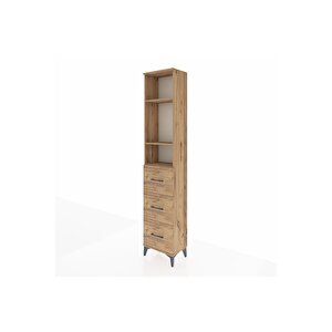 Arges Dolap 3 Raflı 3 Çekmeceli 44x30x221 Çam-çam