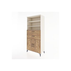 Hyperion Dolap 4 Raflı 2 Çekmeceli 2 Kapaklı 88x44x195 Aytaşı-çam